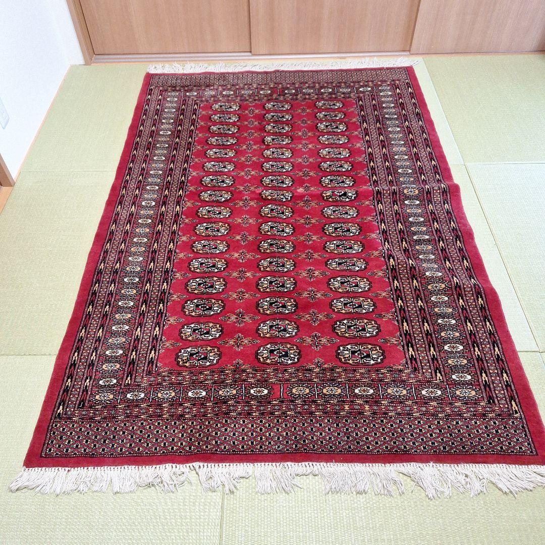 Xmasセール早い者勝ち❗ パキスタン絨毯　約198cm×127cm