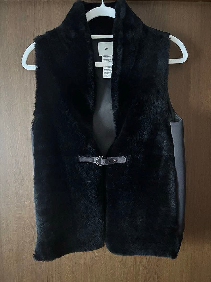 DOUBLE STANDARD CLOTHING Black ファーベスト