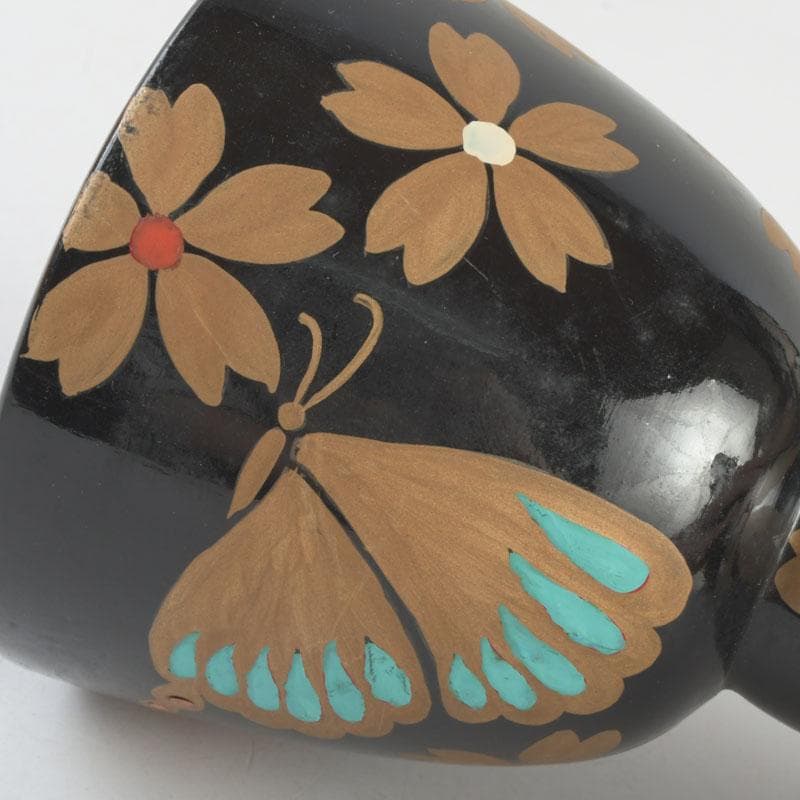 和楽器　和太鼓　金蒔絵花蝶文　鼓胴　能楽　雅楽　N　9289