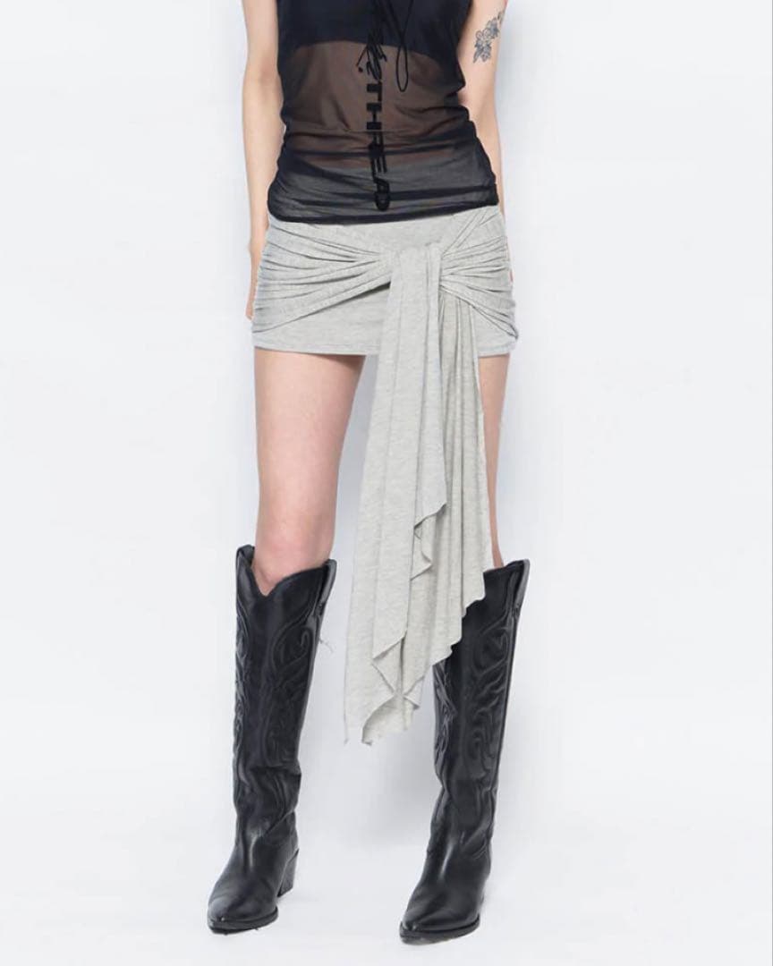 theredthread S mini skort pareo グレー