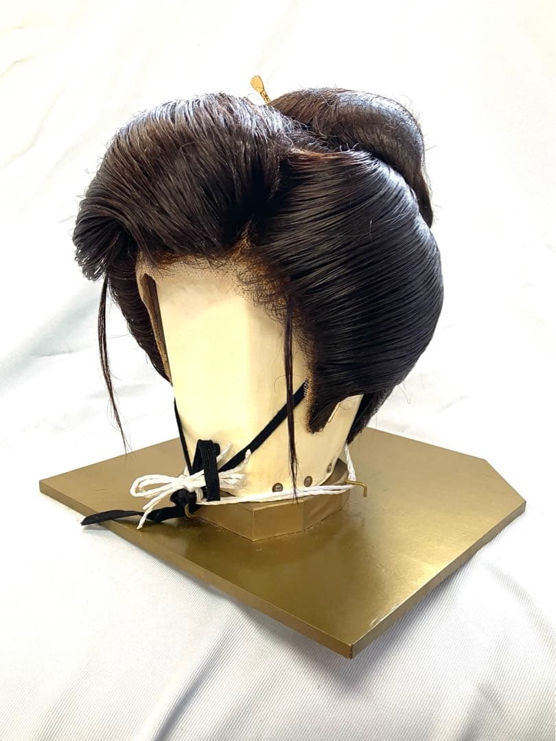 夜会巻き(自然色)中大サイズ、中古舞踊かつら、日本髪かつら、大衆演劇かつら