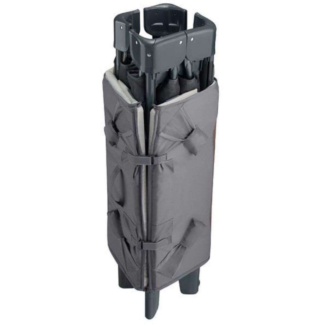 Aprica ベビーベッド グレー メッシュサイド