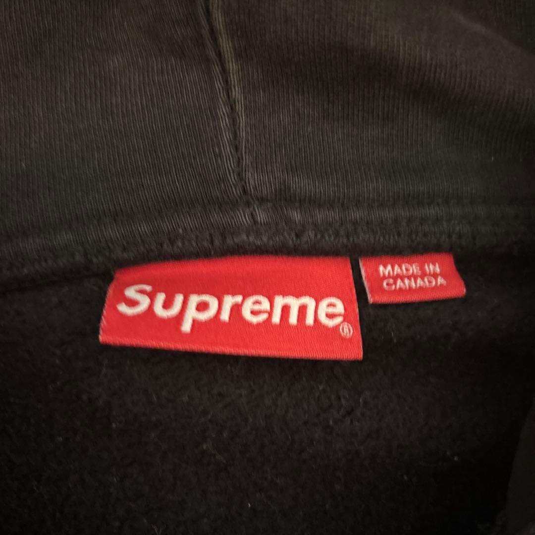 Supreme ブラック ジップアップパーカー
