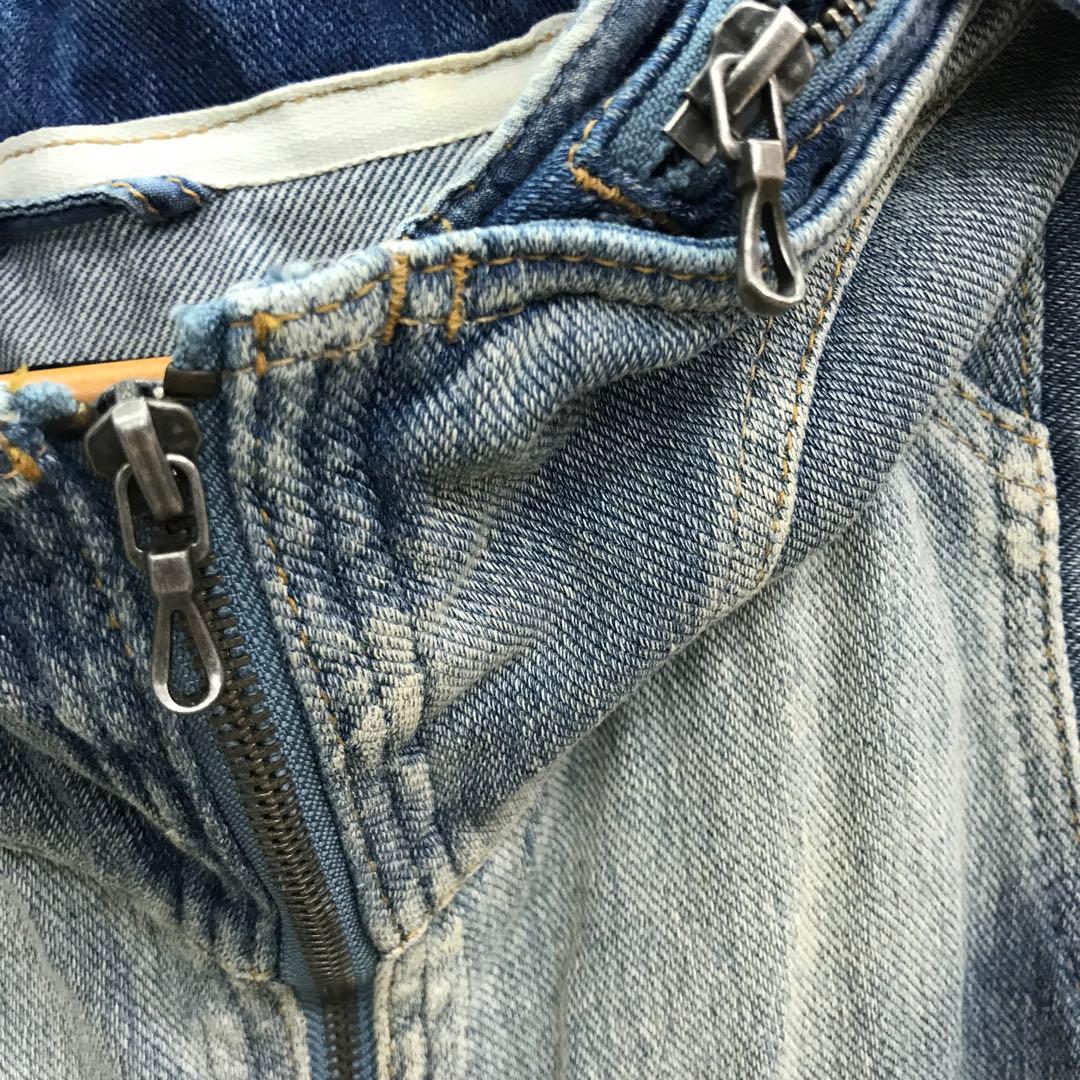 平成 アーカイブ 古着 GOA リペア加工 ボリュームネック デニムベスト