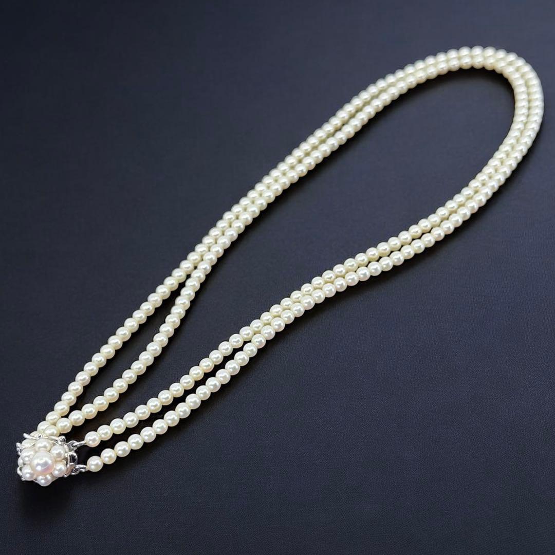 【最高峰】タサキ　ベビーパール　アコヤ　本真珠　2連　ネックレス