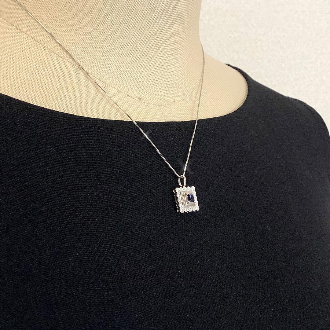 【ママちゃん】サファイア✧ダイヤモンド✧ペンダントトップ 】S0.43ct