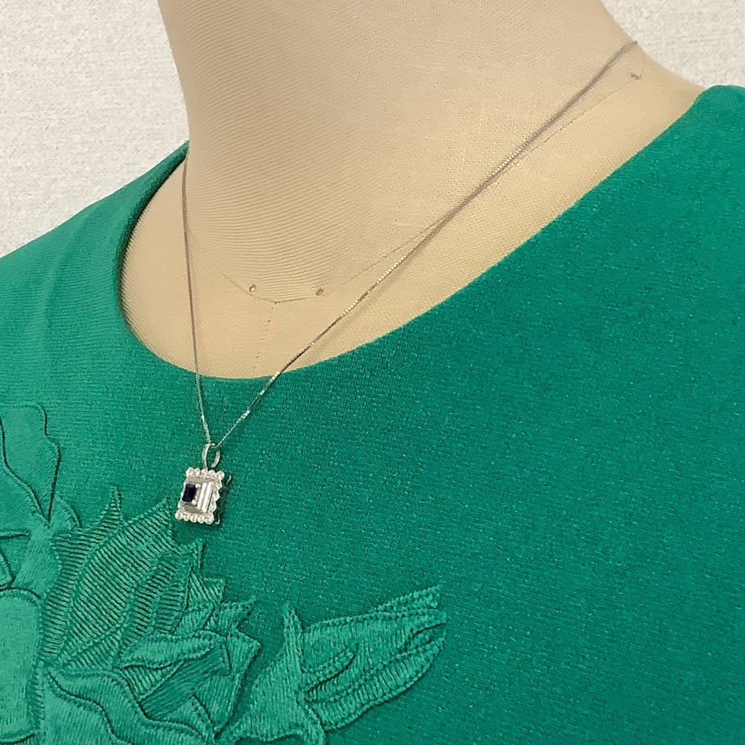 【ママちゃん】サファイア✧ダイヤモンド✧ペンダントトップ 】S0.43ct