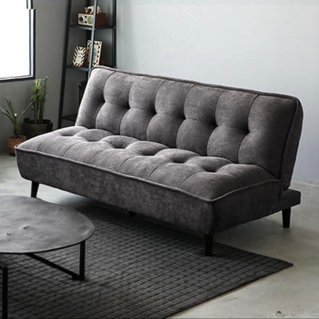 【匿名配送】【送料込み】モダンデコ　ソファーベット 3人掛け ローソファー