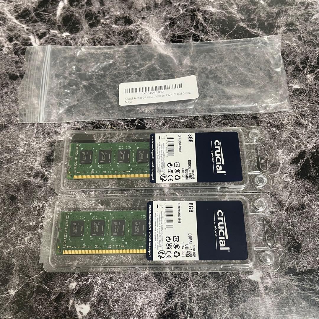 Crucial(Micron製) デスクトップPC用メモリ 8GBx2枚