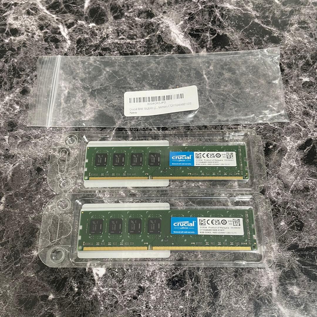 Crucial(Micron製) デスクトップPC用メモリ 8GBx2枚