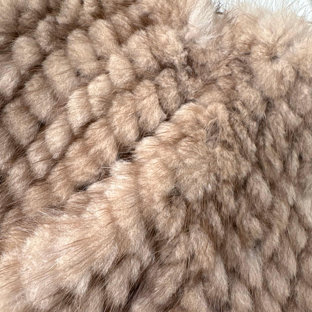 マックスマーラ　ブラウンファー冬用手袋 ストラップ付き