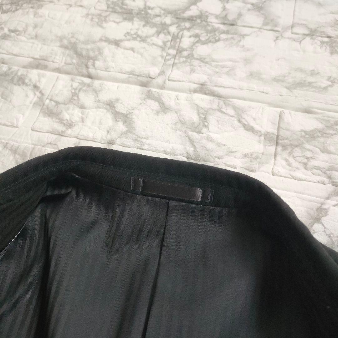 male&co.　3ピース　セットアップスーツ　ストレッチ　ストライプ　黒　M