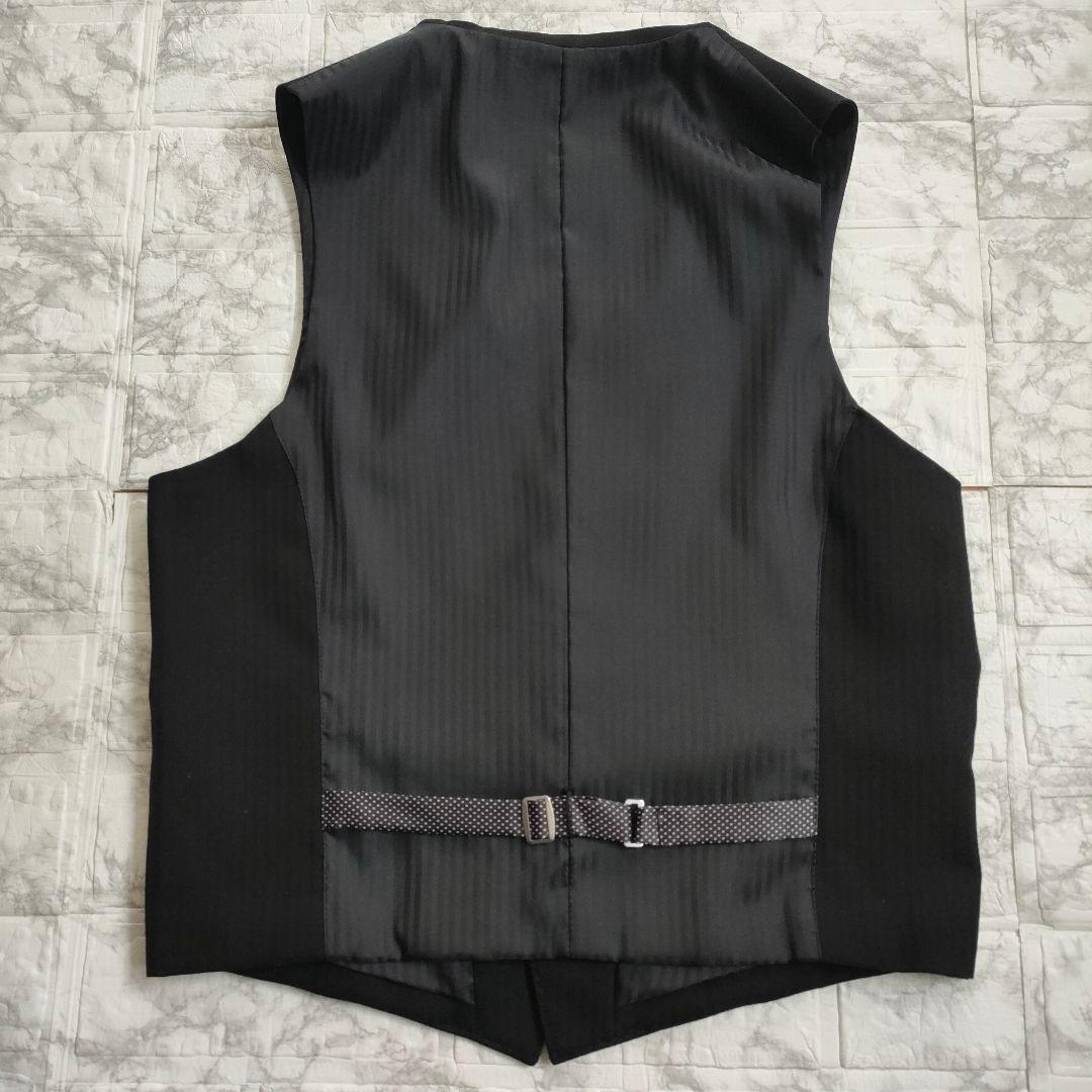 male&co.　3ピース　セットアップスーツ　ストレッチ　ストライプ　黒　M