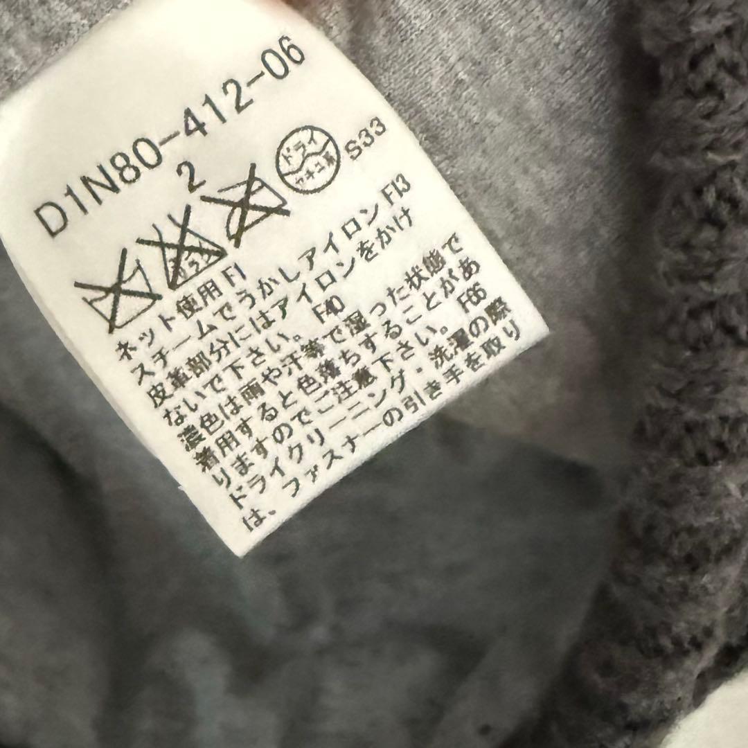 Burberry バーバリー　ブラックレーベル　ケーブルニット　ベスト　グレー