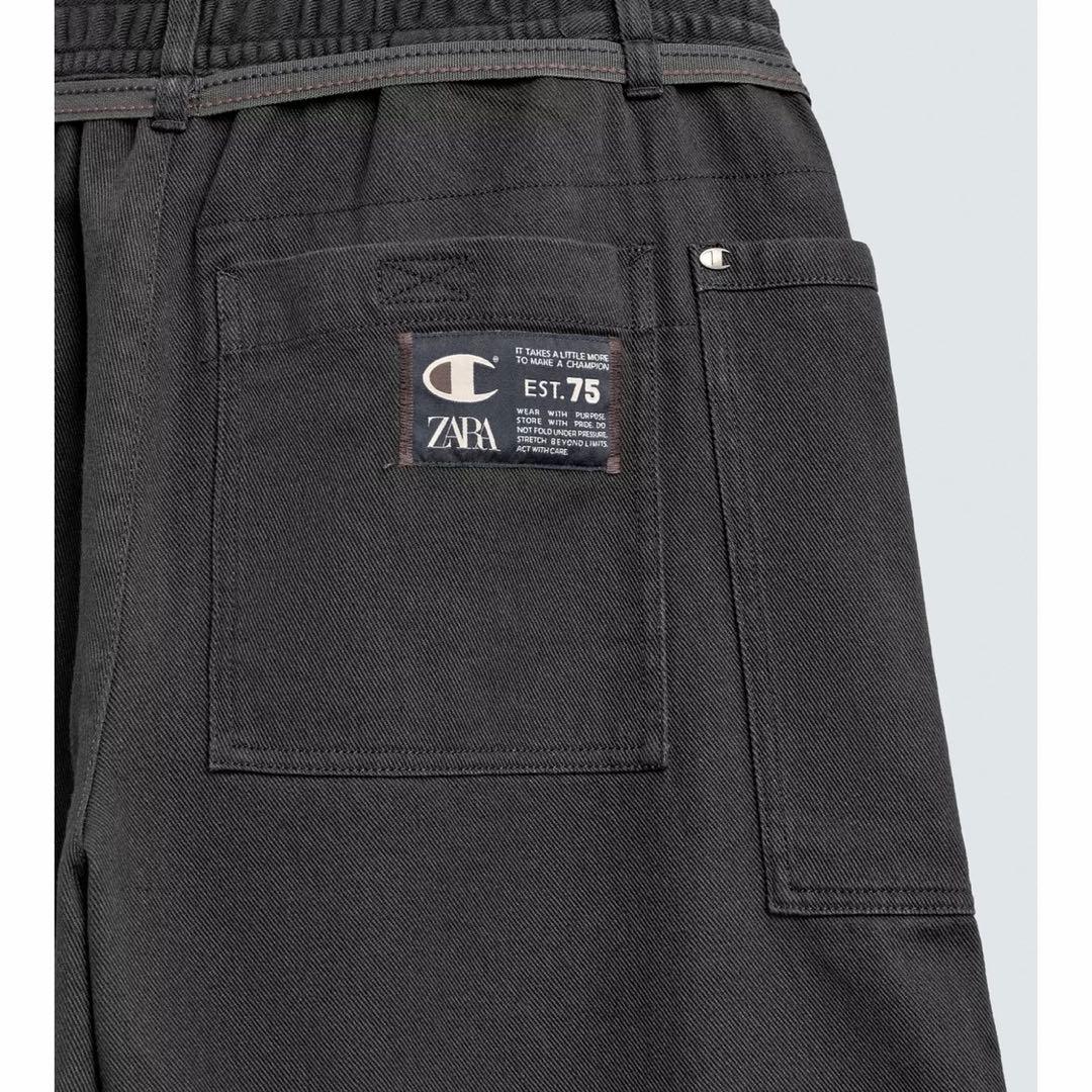 CHAMPION ® X ZARA ドローストリング カーゴ　デニム