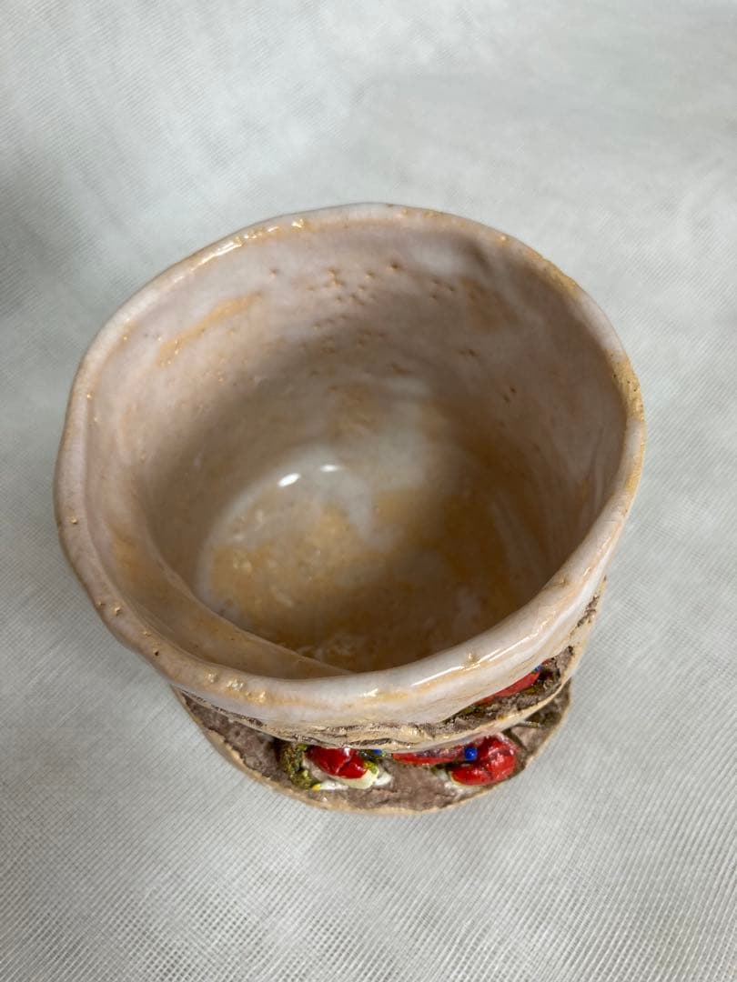 竹本輝光／岩蟹３匹湯呑／A18