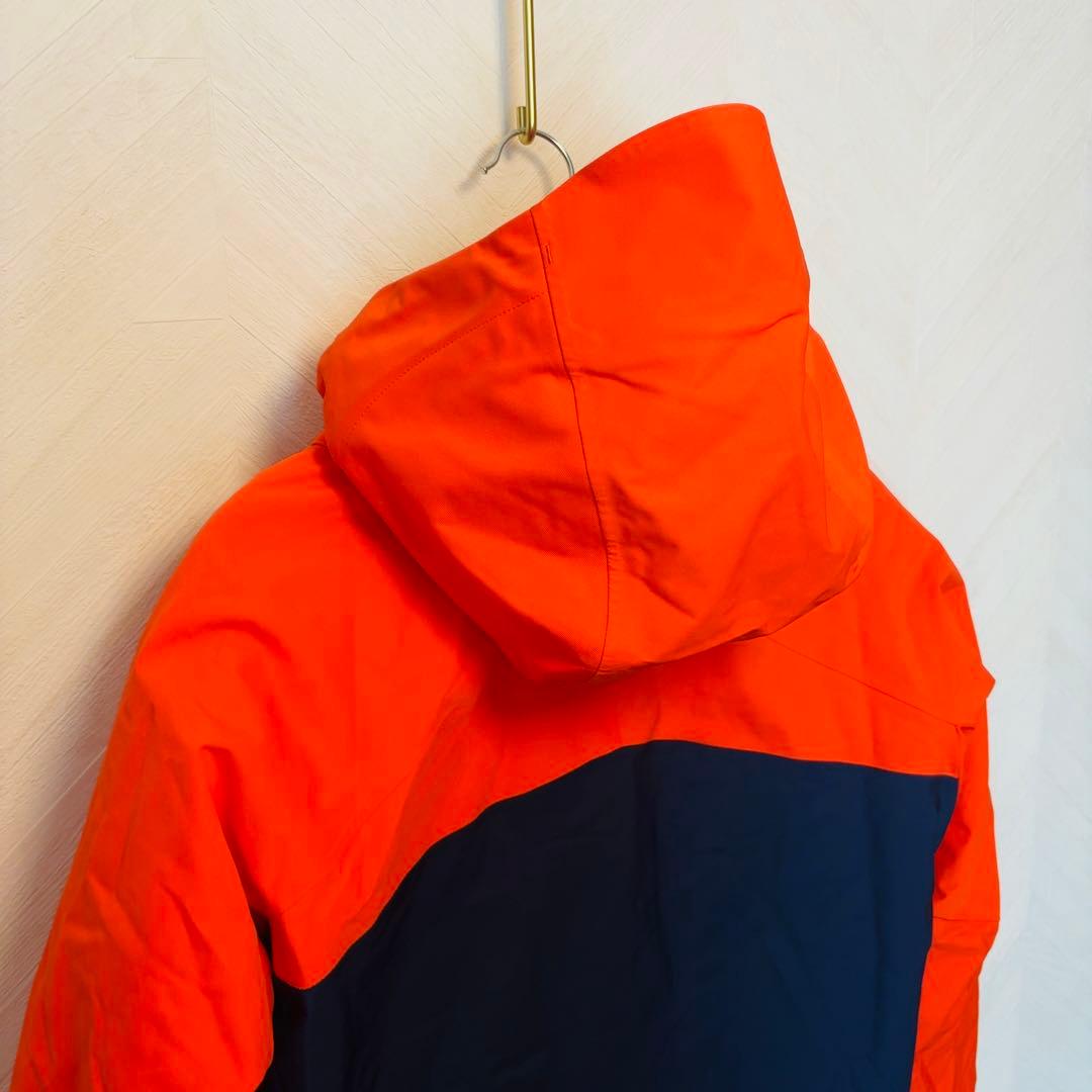 DESCENTE デサント オレンジ×ネイビー　ダウンジャケット　スキーウェアM