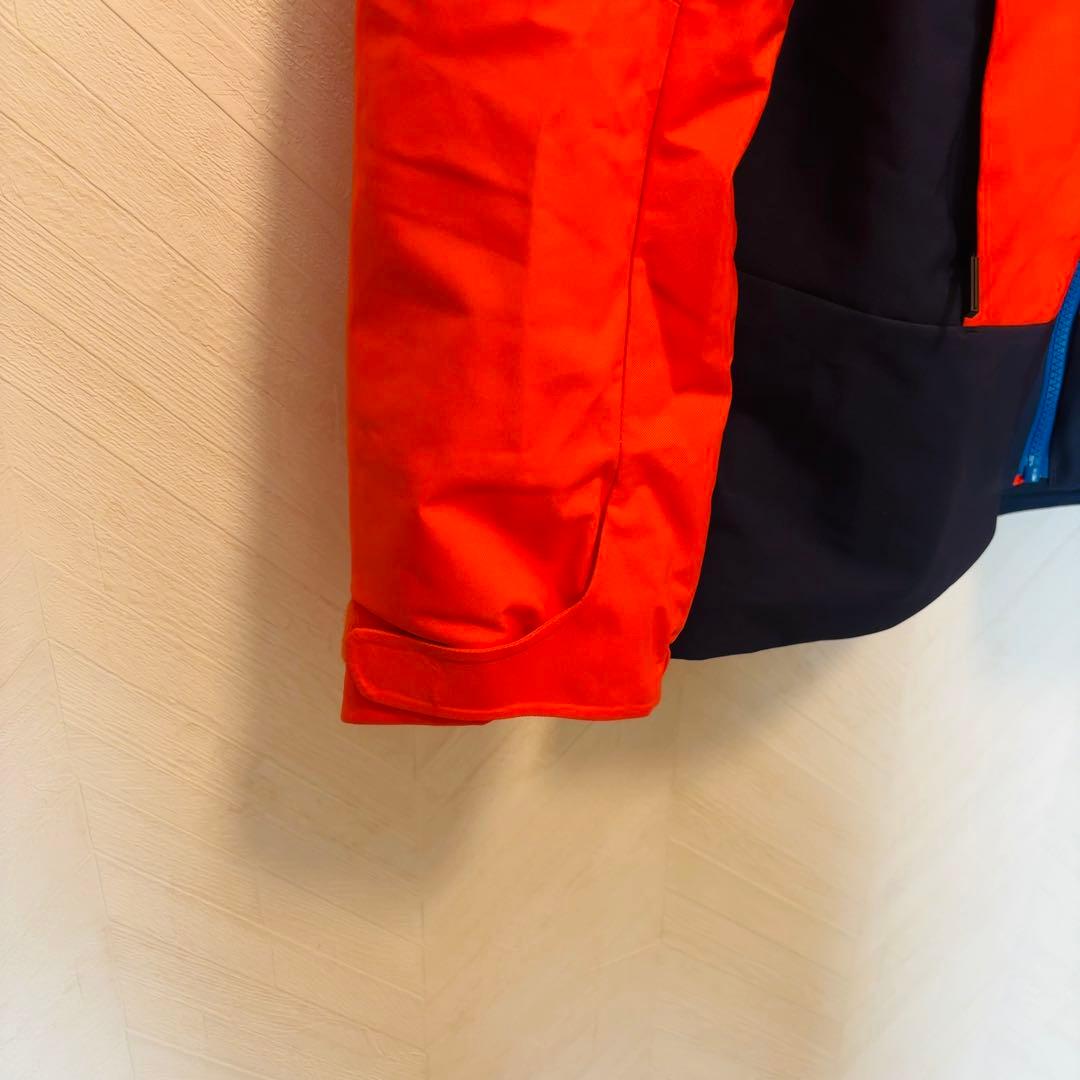 DESCENTE デサント オレンジ×ネイビー　ダウンジャケット　スキーウェアM