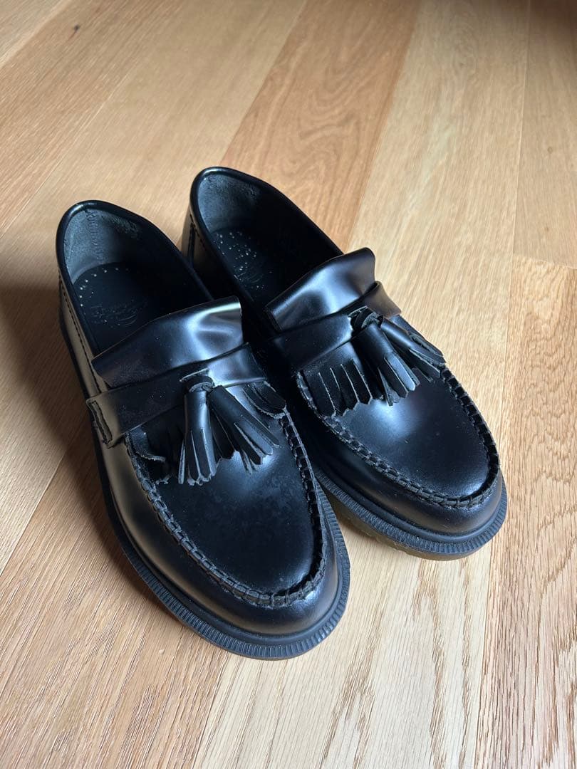 【Dr.Martin】フリンジ付きローファーブラック24cm