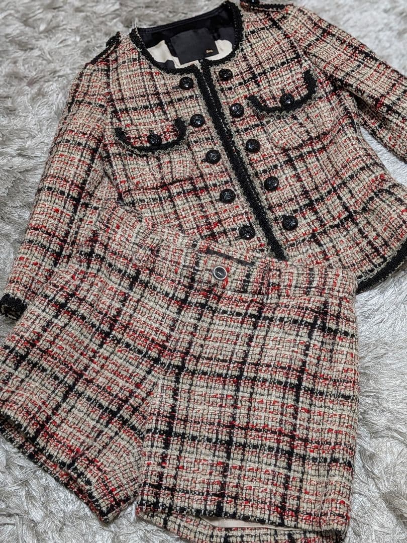 【未使用】sov.　ツイードジャケット&パンツ　セットアップ