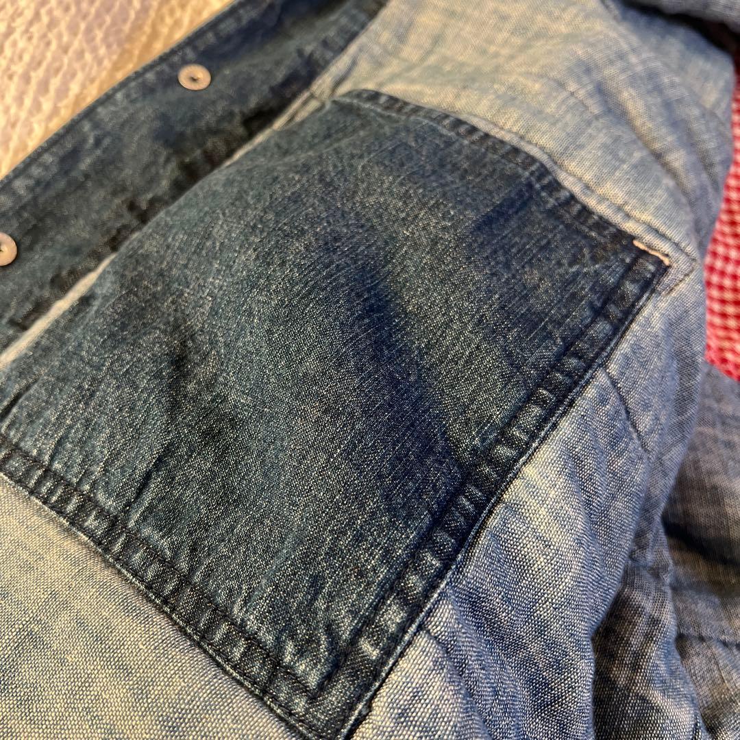 45rpm デニムジャケット コーデュロイ襟