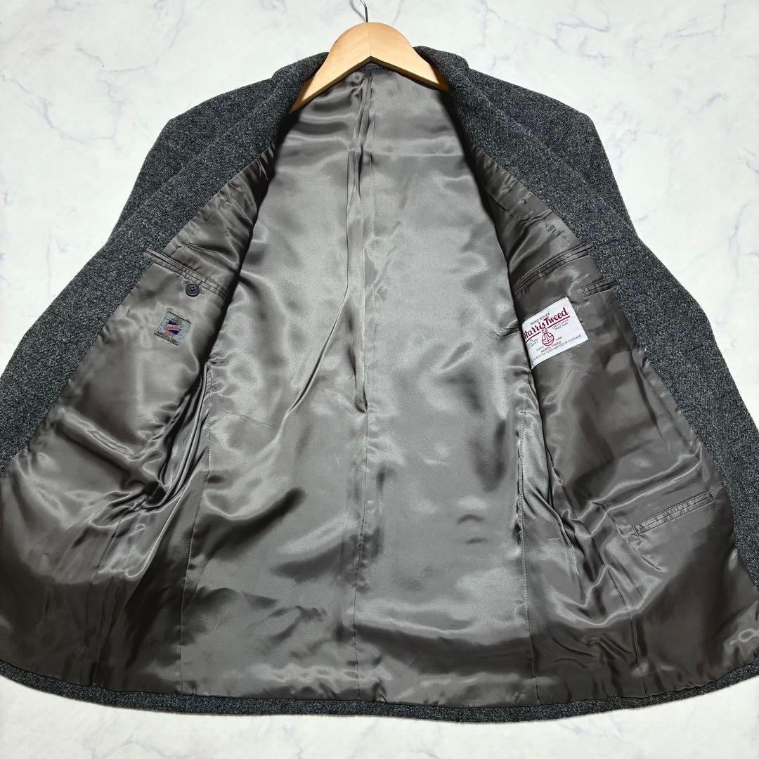 美品✨ハリスツィード カネコイサオ テーラードジャケット ツィード グレー L位