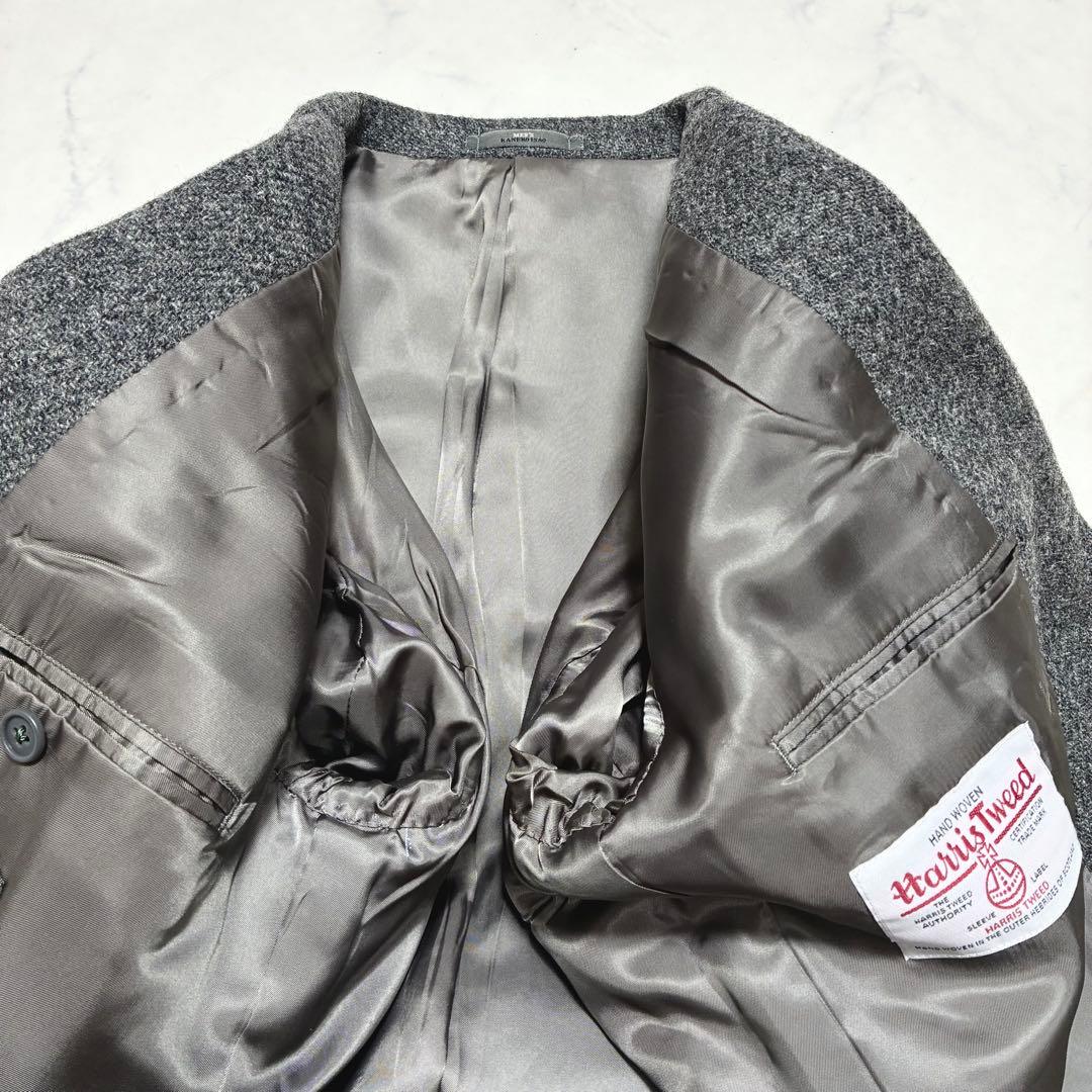 美品✨ハリスツィード カネコイサオ テーラードジャケット ツィード グレー L位