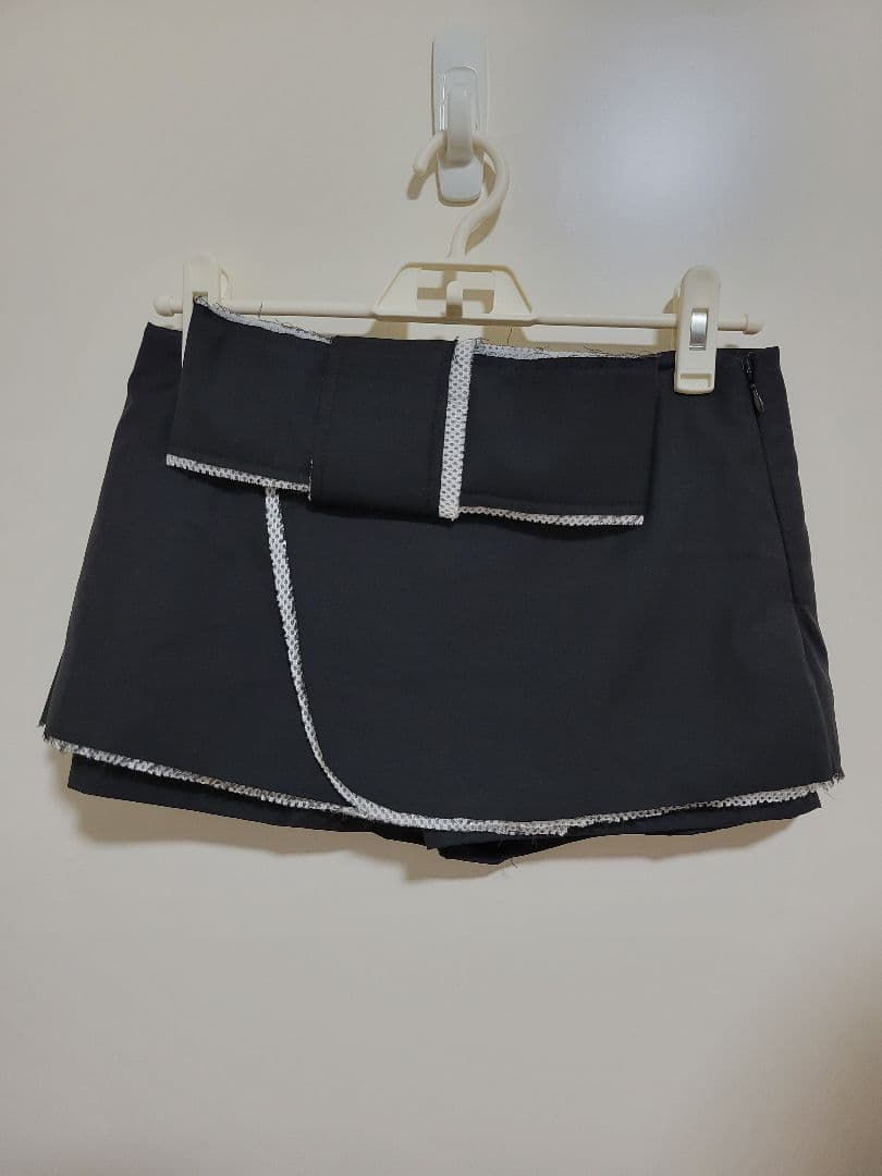 スカート neith Micro Wrap Ribbon Skirt(Black)