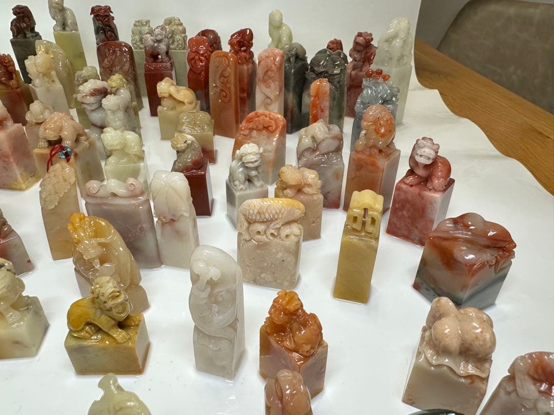 決算セール　篆刻　印材　印石　まとめ　書道　落款　遊印　100個セット2