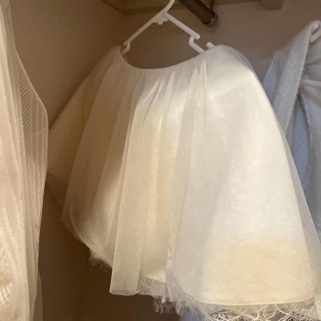 ROBE de FLEURS ハイネックウエストリボンフレアミニキャバドレス