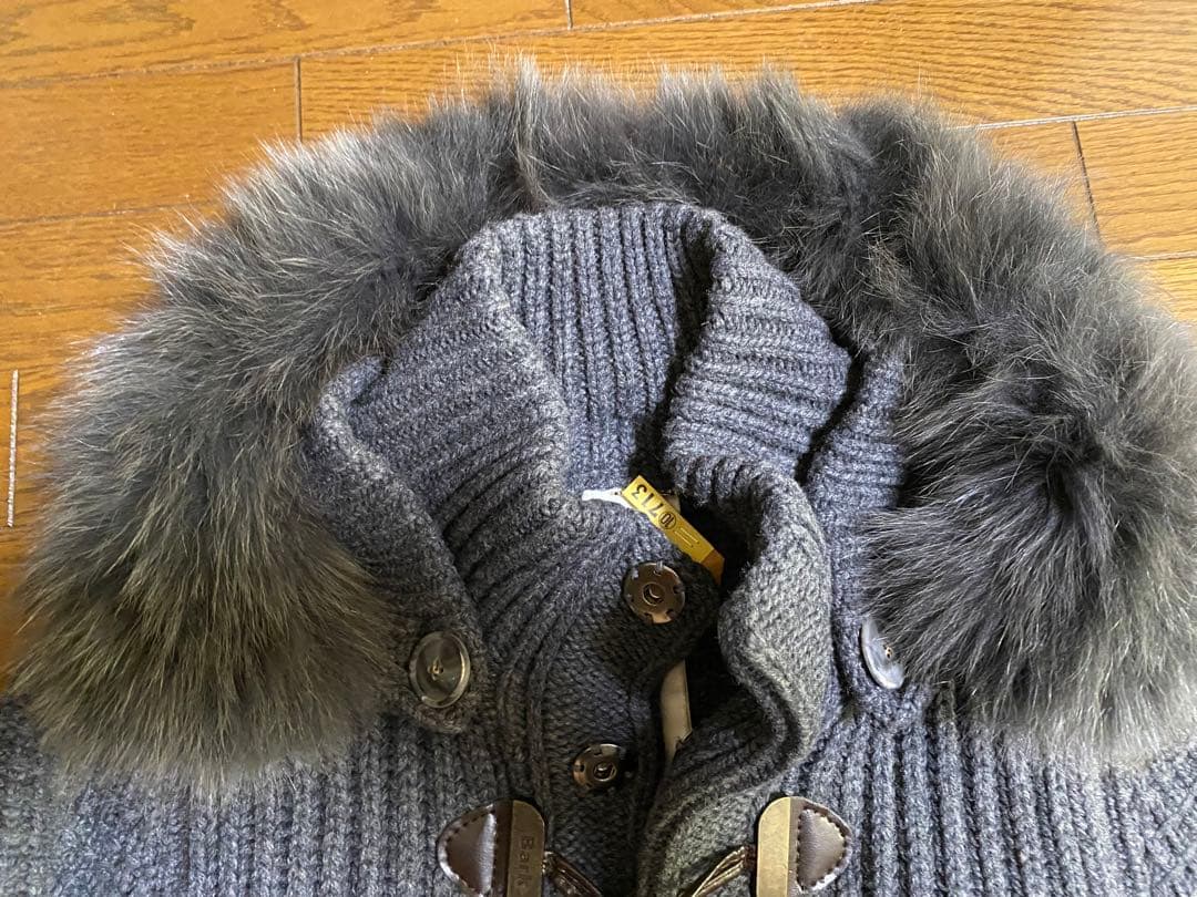 BARK バーク ファー付 ニットダッフルコート