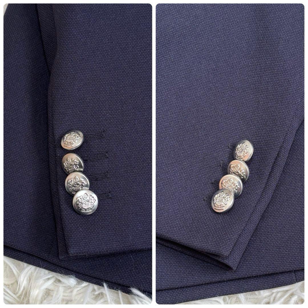 美品 ワンダーファクトリー 170 スリーピース ベスト付き 銀ボタン ネイビー