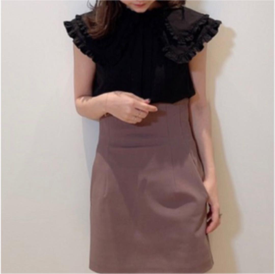 SNIDEL スナイデル* 新品未使用　ビッグカラーノースリブラウス ブラック