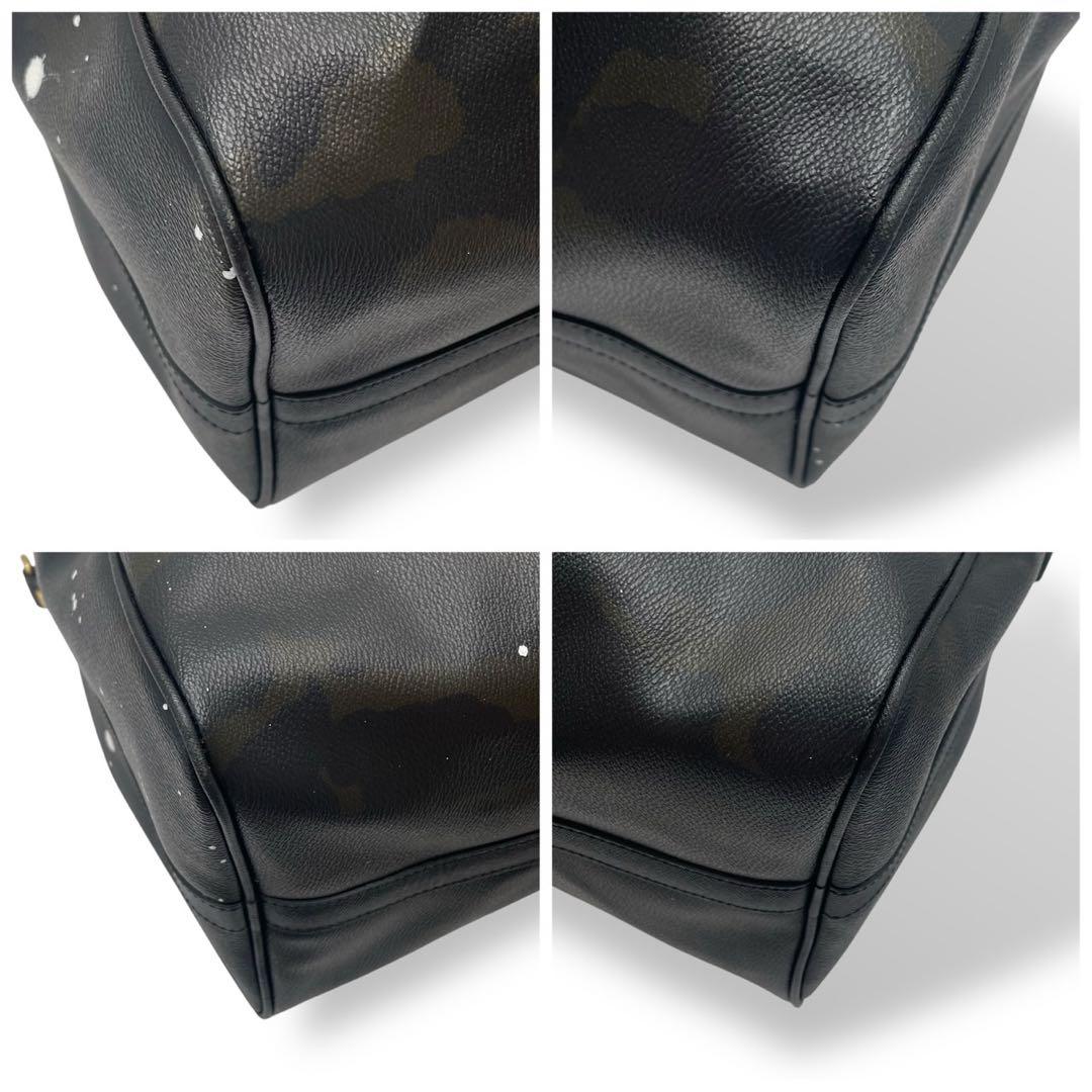 極美品 ジャンティバンティ ボストンバック ブラック カモ柄 2way