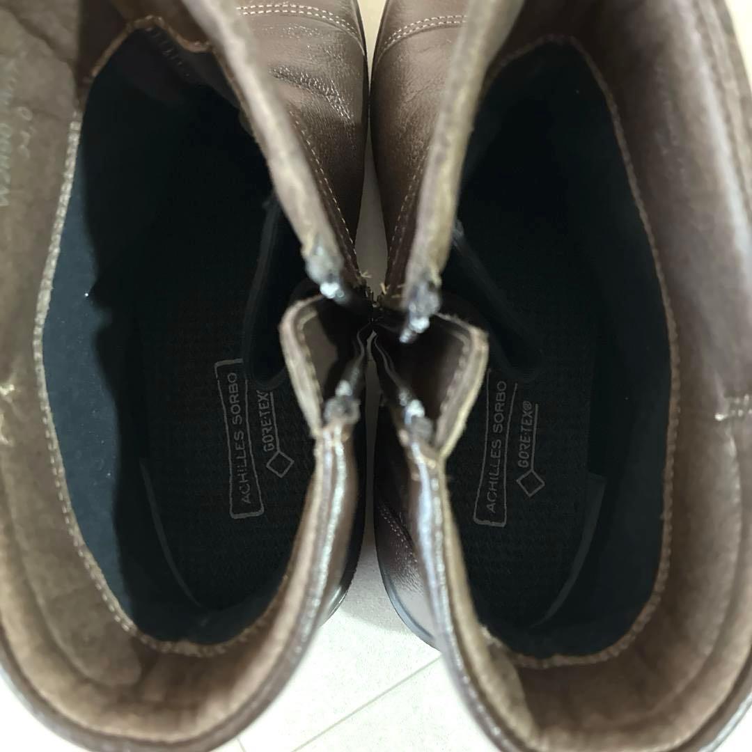 未使用 アキレスソルボ♡スノーシューズ 本革 サイドジップ ゴアテックス 撥水