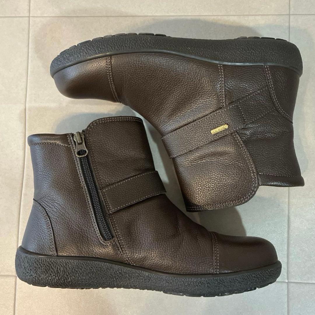 未使用 アキレスソルボ♡スノーシューズ 本革 サイドジップ ゴアテックス 撥水