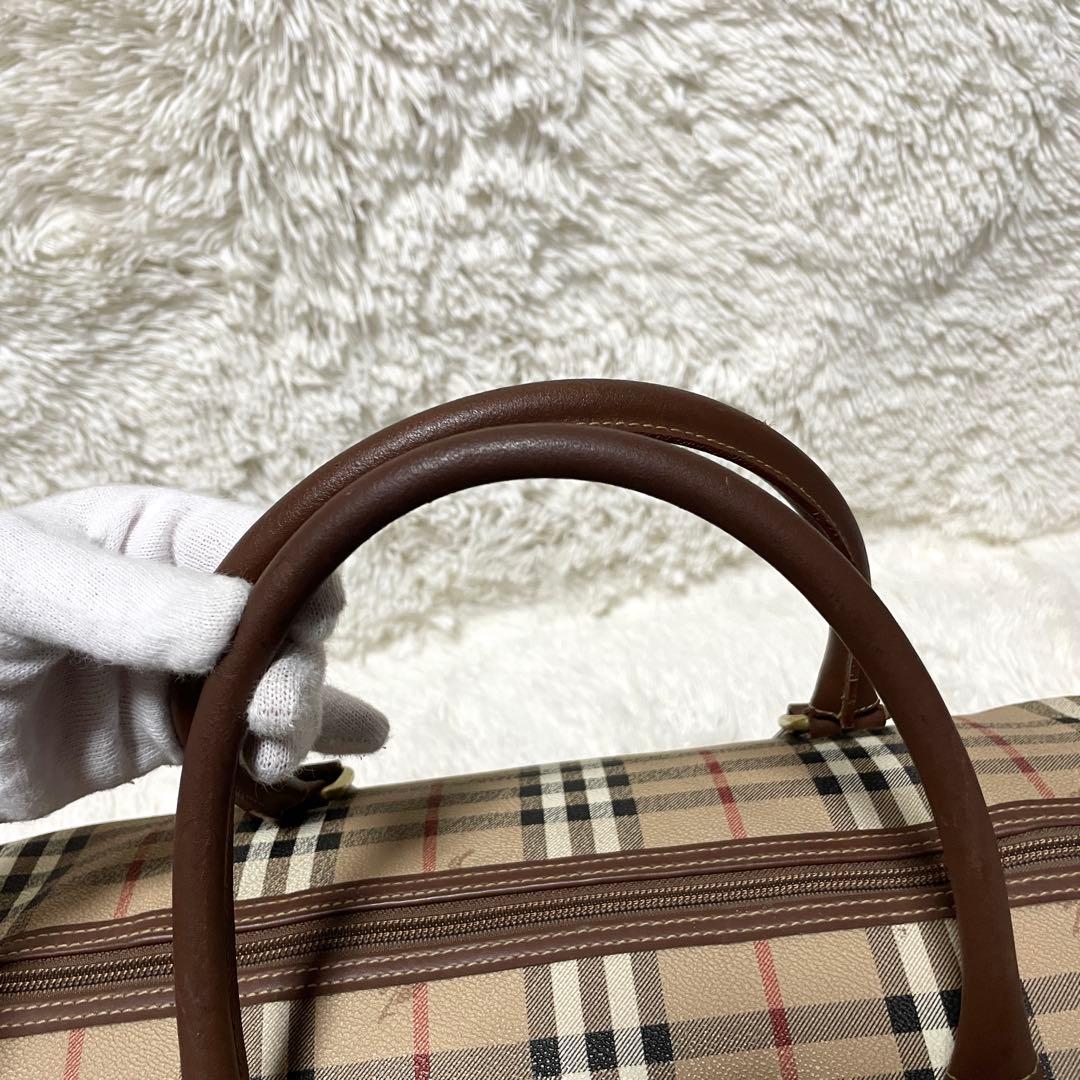 【美品】Burberry バーバリー　ボストンバッグ　PVC 大容量　メンズ