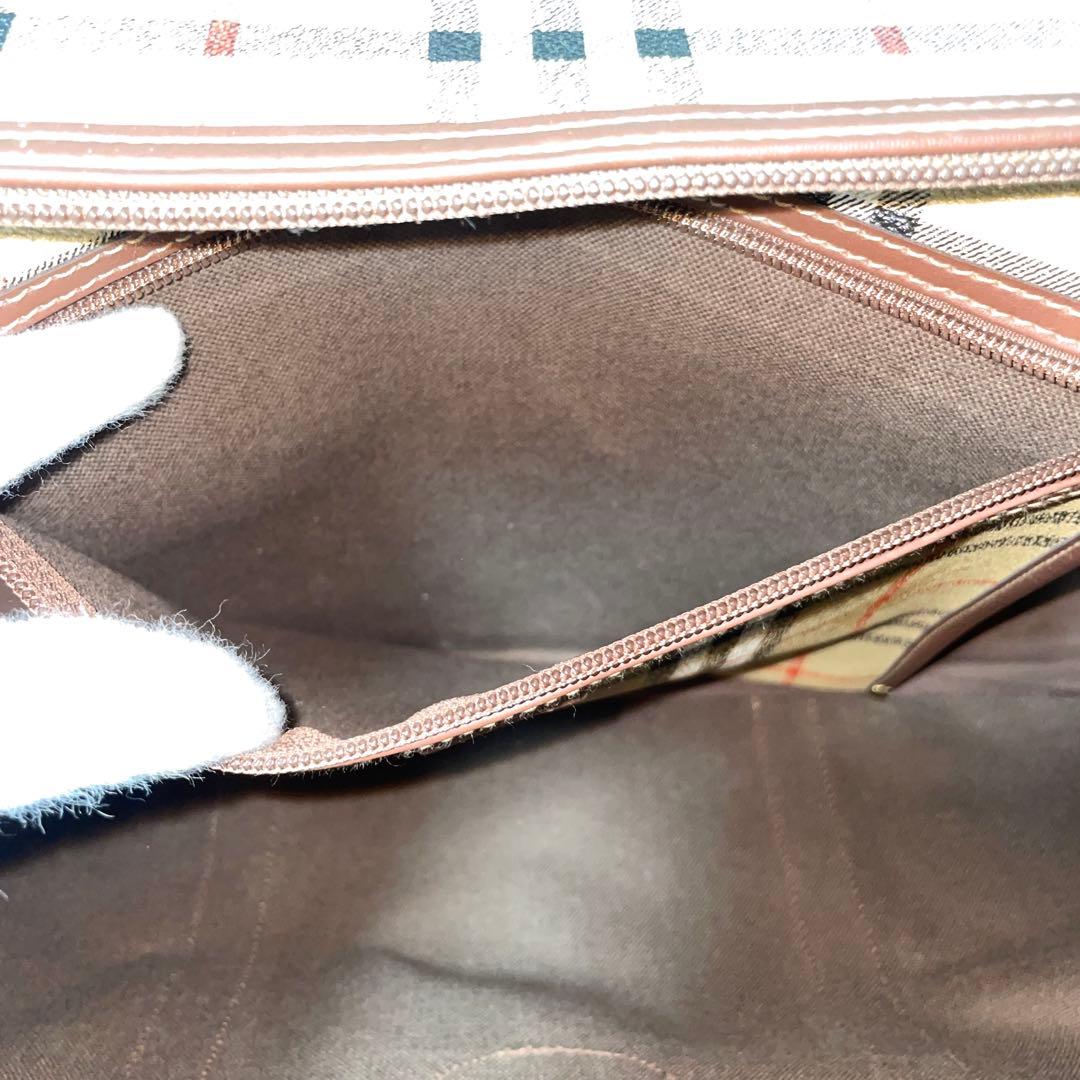 【美品】Burberry バーバリー　ボストンバッグ　PVC 大容量　メンズ