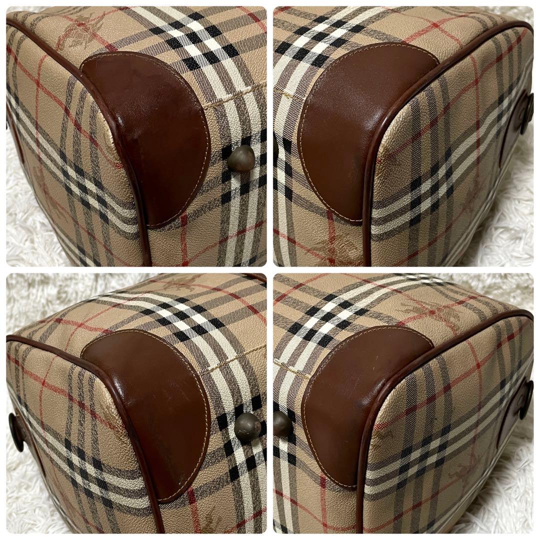 【美品】Burberry バーバリー　ボストンバッグ　PVC 大容量　メンズ