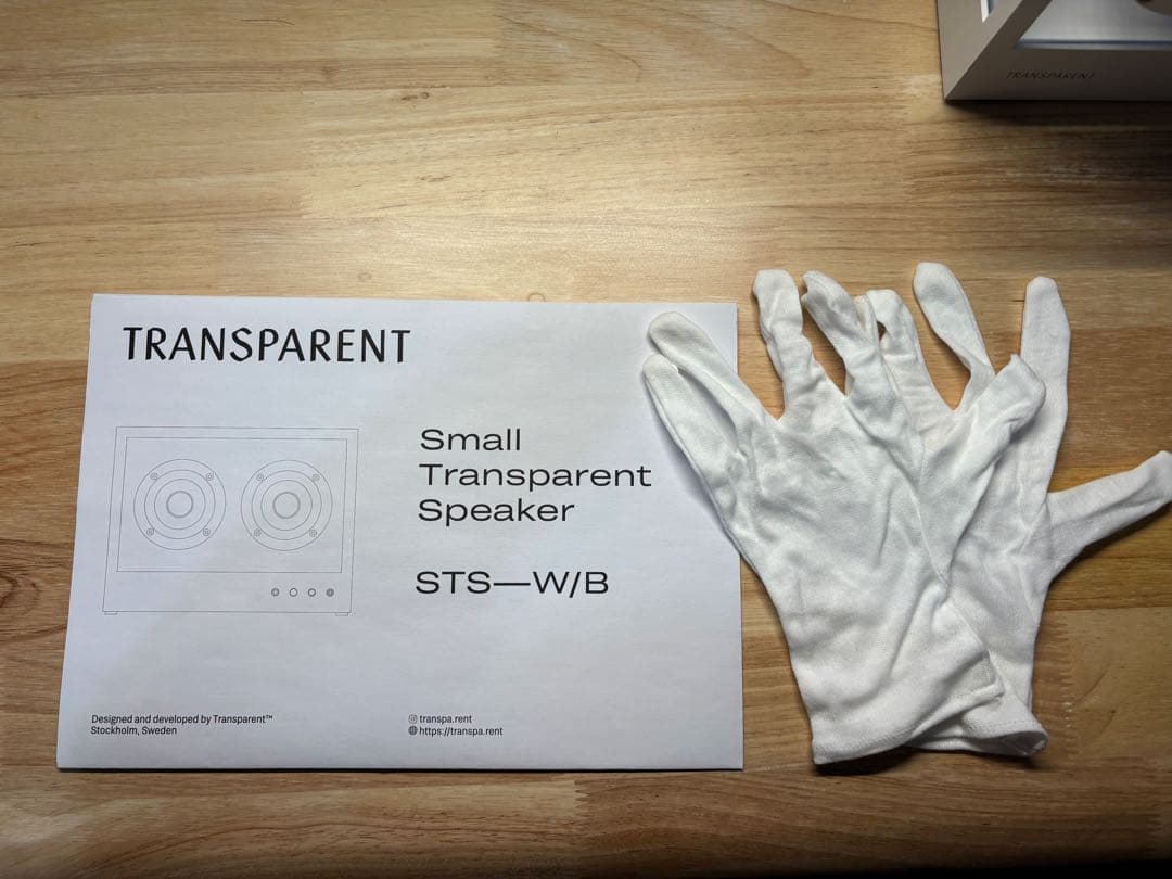 TRANSPARENT スモール トランスペアレント スピーカー ホワイト