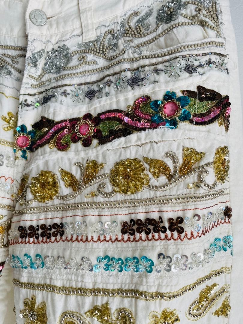 希少　ジュンヤワタナベ　コムデギャルソン　パンツ　刺繍　ビーズ　ボトム