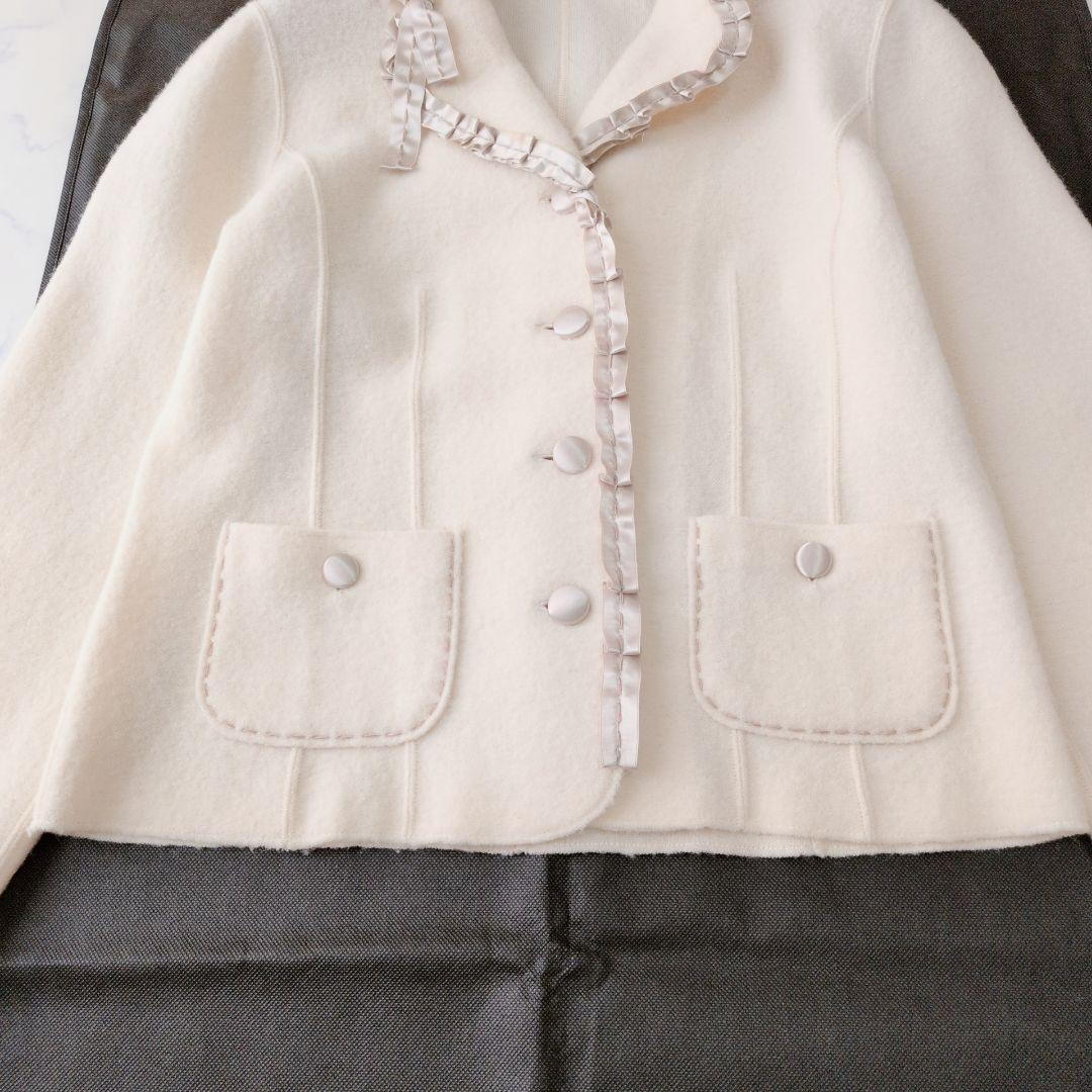 LANVIN ランバンコレクション ジャケット ウール100% リボン 40