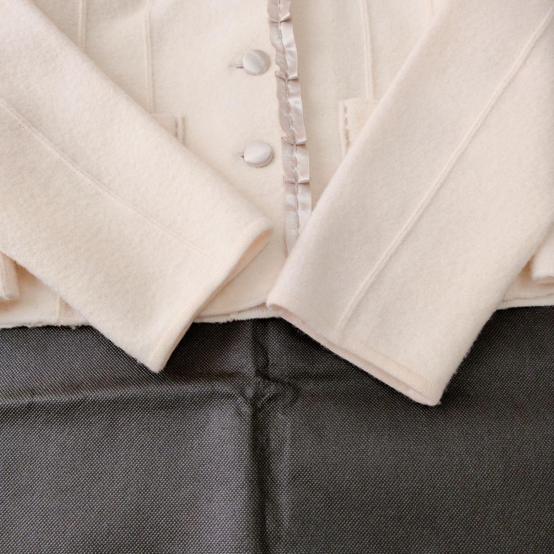 LANVIN ランバンコレクション ジャケット ウール100% リボン 40