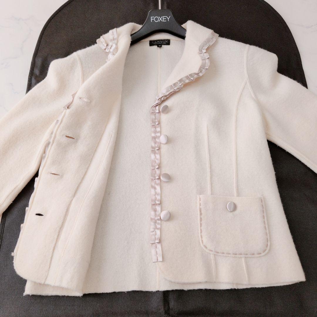 LANVIN ランバンコレクション ジャケット ウール100% リボン 40