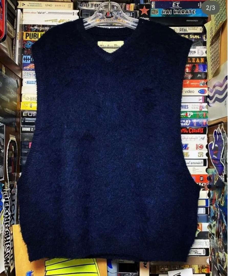 新品同様 BEAMS SSZ BORO MOHAIR VEST navy L