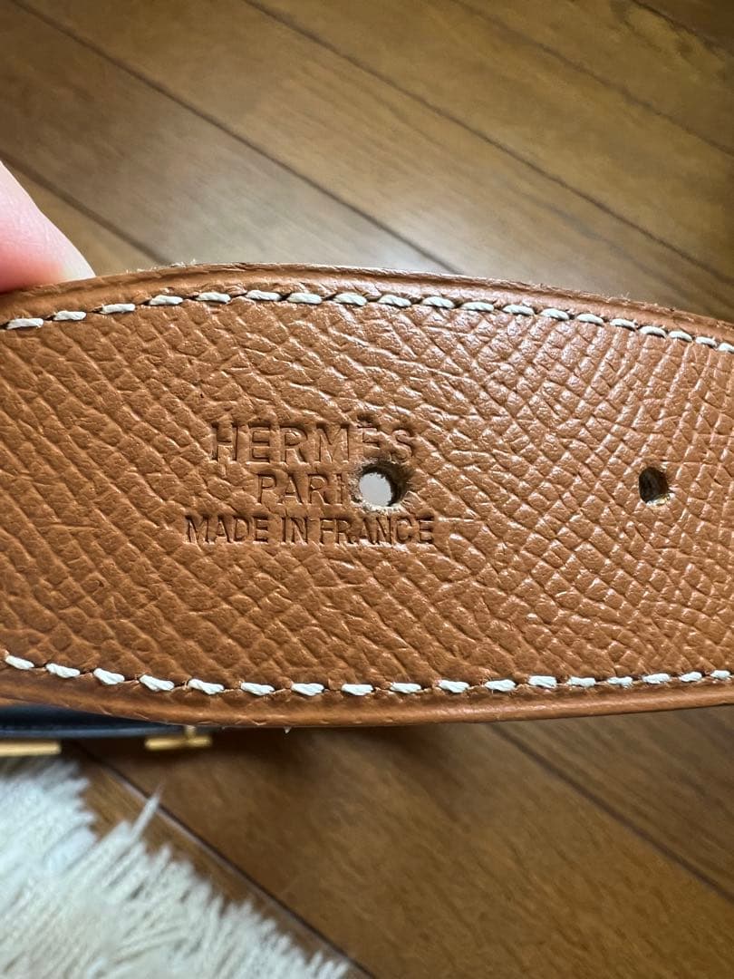 エルメスH型バックル ブラウンレザーベルト