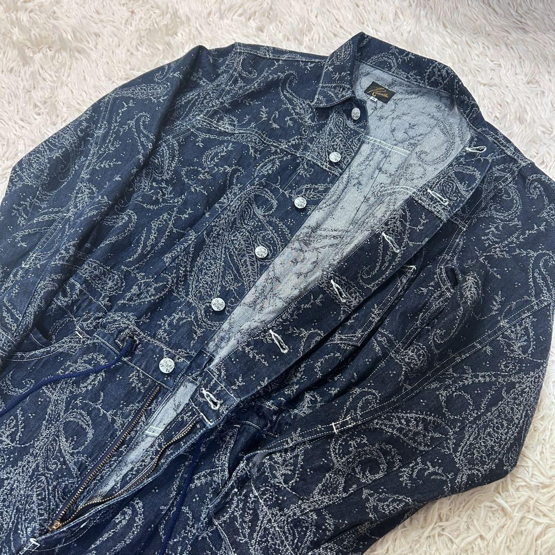 希少✨NEEDLES ペイズリーオールインワン M ネイビー