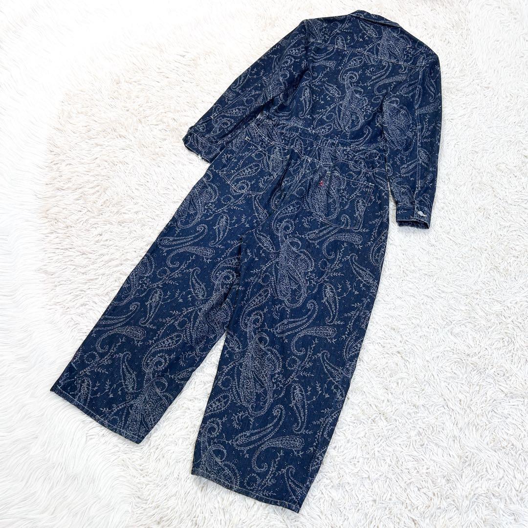 希少✨NEEDLES ペイズリーオールインワン M ネイビー