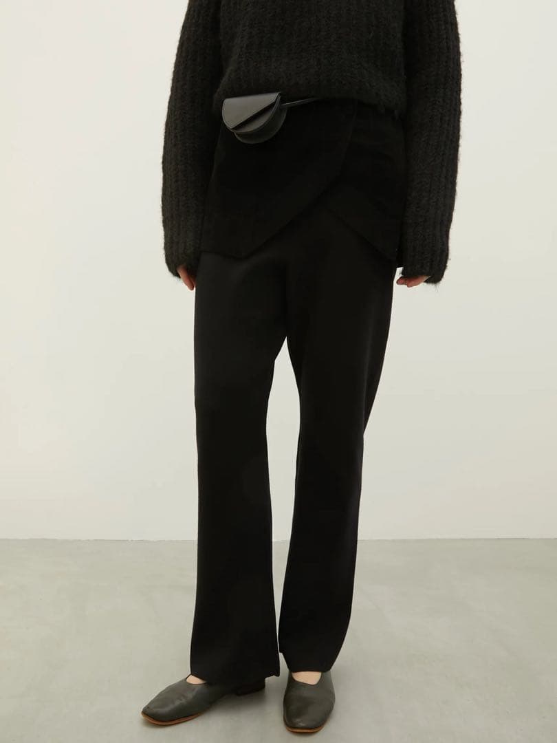 パンツ LE PEAU DE GEM flare knit pants