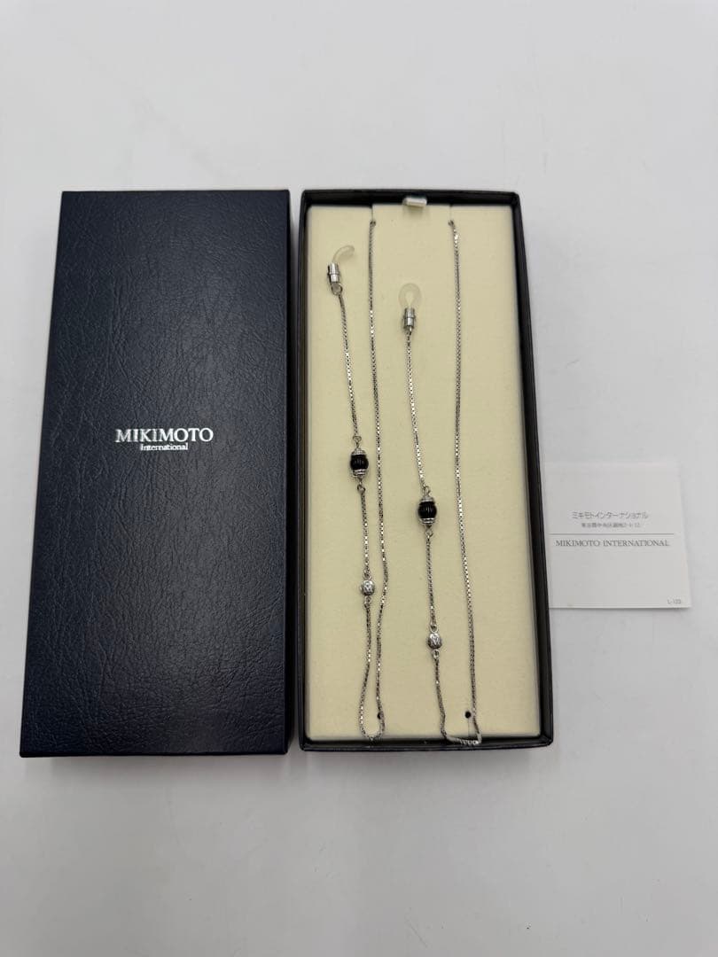 ミキモト メガネチェーン メガネストラップ レディース シルバー